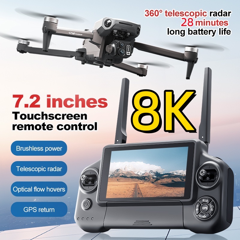 Drone Gps Mount - Dron RC z 3-osiowym gimbalem 8K,