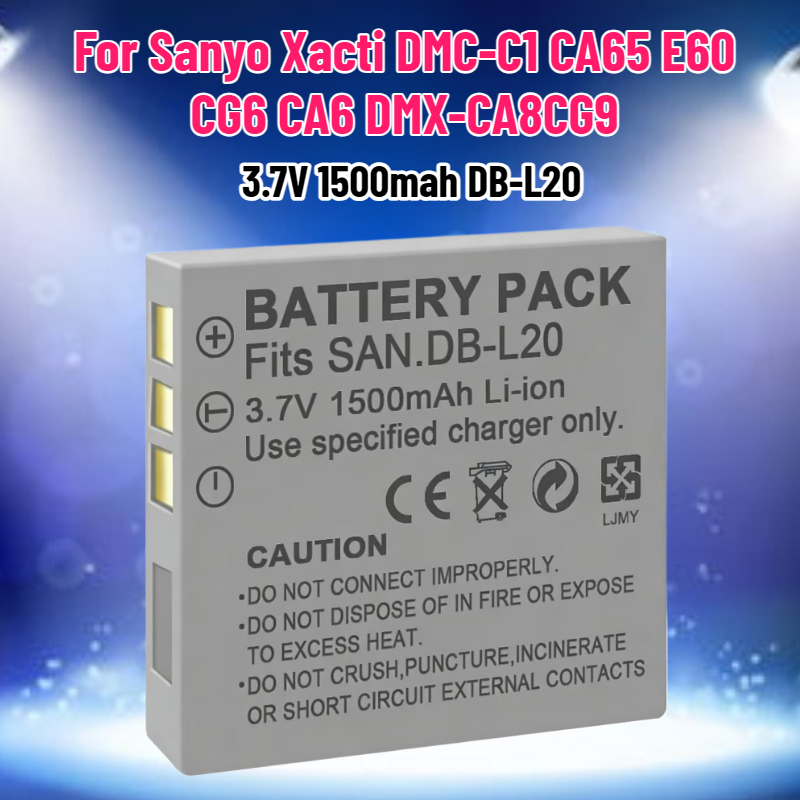 Drone Camera - Bateria 3.7V 1500mAh DB-L20 do aparatu