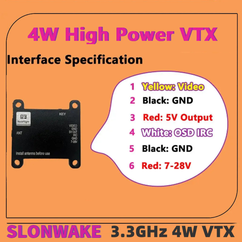 SLONWAKE FPV 3.3G 16CH 4000mW  – Drone Receiver recenzja i cena