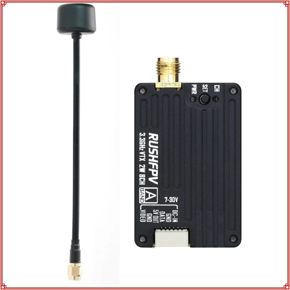 Nowy nadajnik RUSHFPV 3.3G 2W  – Drone Receiver recenzja i cena