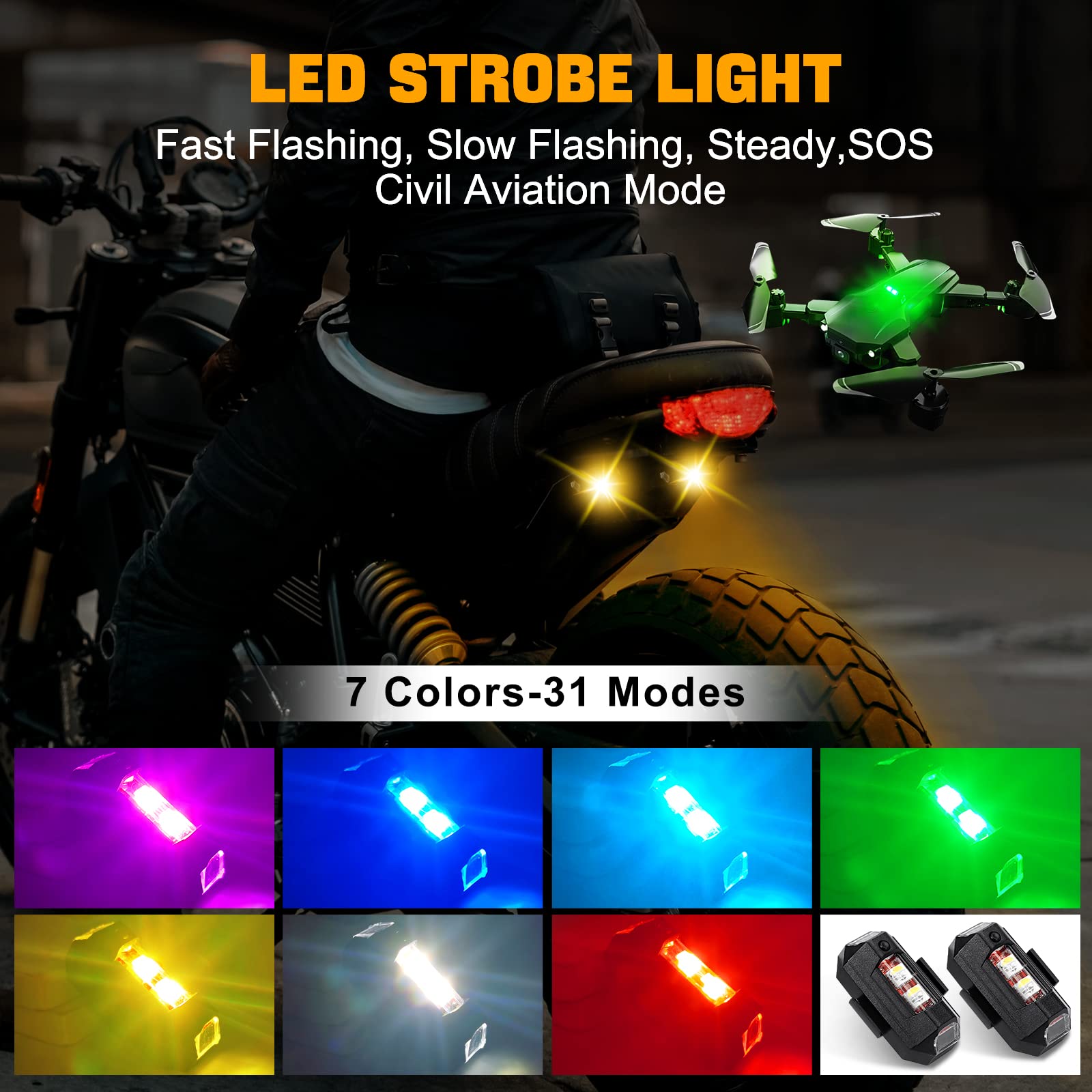 Światła motocyklowe Dron Świat – Drone Led Light recenzja i cena