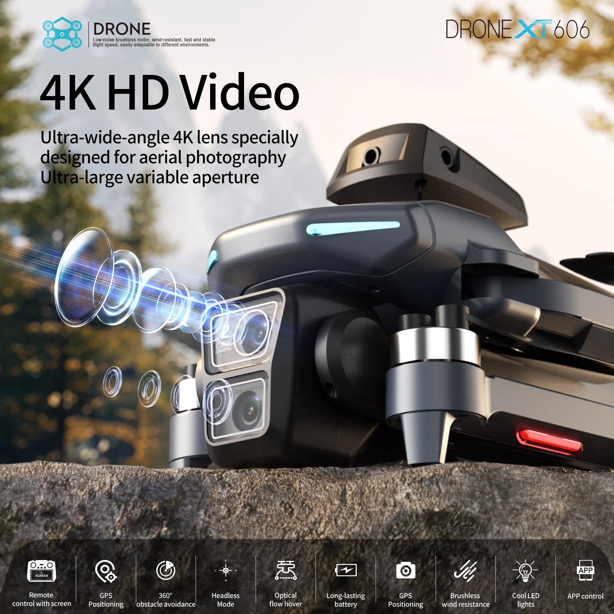 Dron GPS Lenovo XT606 MAX 4K P – Drone Gps Mount recenzja i cena