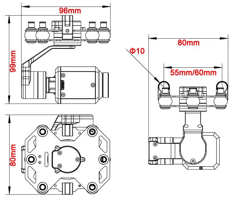 Gimbal 3-osiowy Tarot TL3T20 z – Drone Camera recenzja i cena